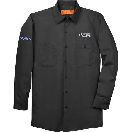 20-SP14, Small, Charcoal, Right Sleeve, Chart_blue, Left Chest, CPI By Howden. 20-SP14, Small, Charcoal, Right Sleeve, Chart_blue, Left Chest, CPI By Howden.